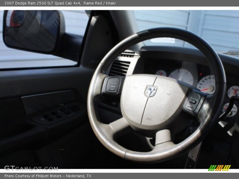 Flame Red / Khaki 2007 Dodge Ram 2500 SLT Quad Cab 4x4