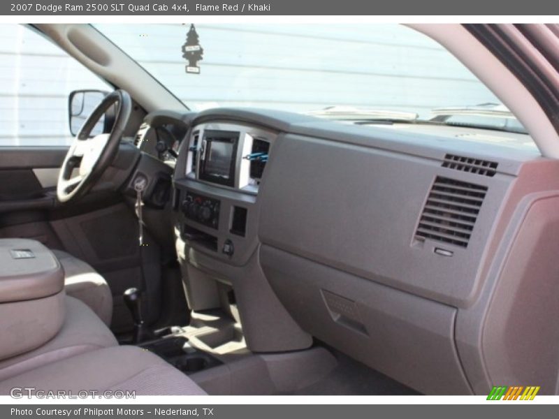 Flame Red / Khaki 2007 Dodge Ram 2500 SLT Quad Cab 4x4