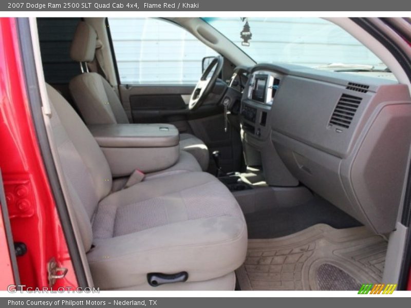 Flame Red / Khaki 2007 Dodge Ram 2500 SLT Quad Cab 4x4