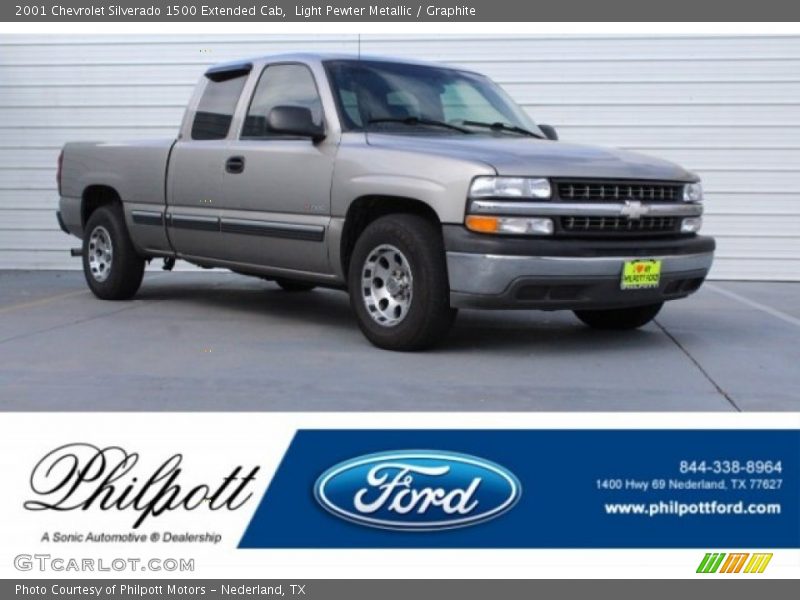 Light Pewter Metallic / Graphite 2001 Chevrolet Silverado 1500 Extended Cab