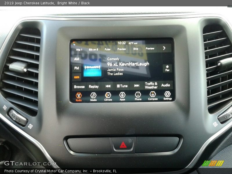 Bright White / Black 2019 Jeep Cherokee Latitude