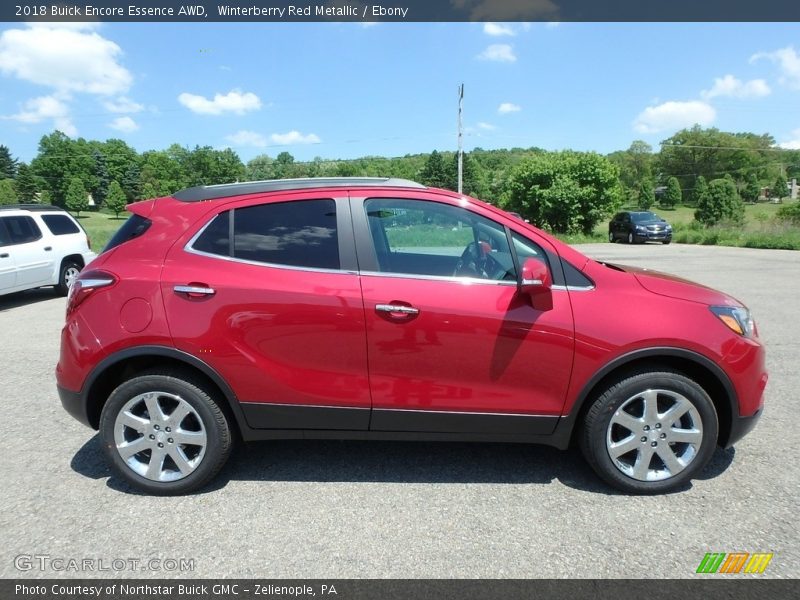 Winterberry Red Metallic / Ebony 2018 Buick Encore Essence AWD