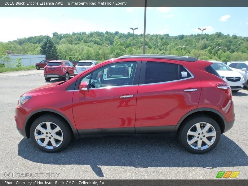 Winterberry Red Metallic / Ebony 2018 Buick Encore Essence AWD