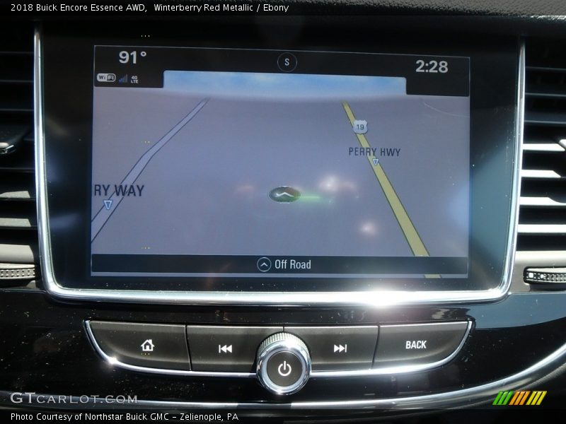 Winterberry Red Metallic / Ebony 2018 Buick Encore Essence AWD