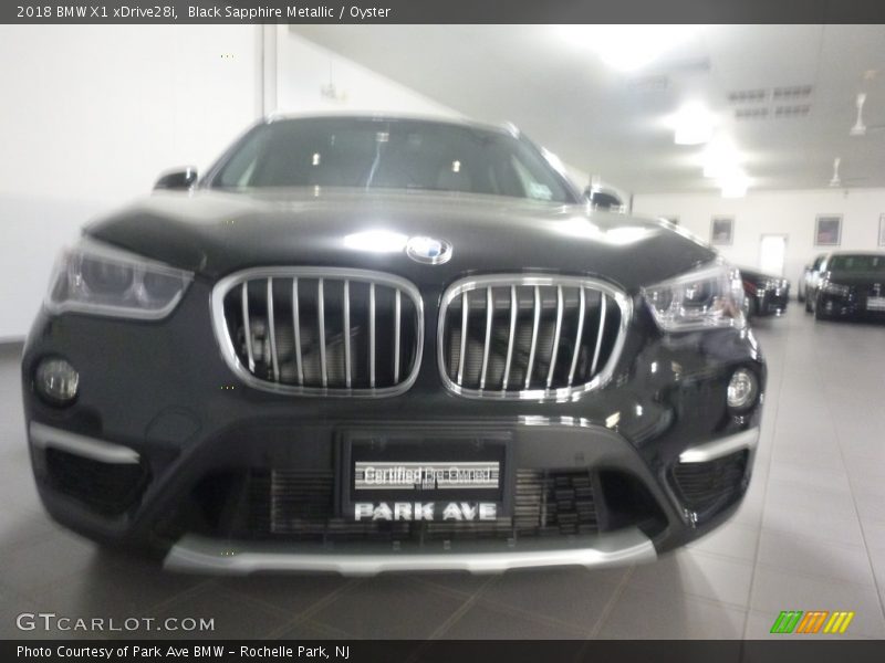 Black Sapphire Metallic / Oyster 2018 BMW X1 xDrive28i