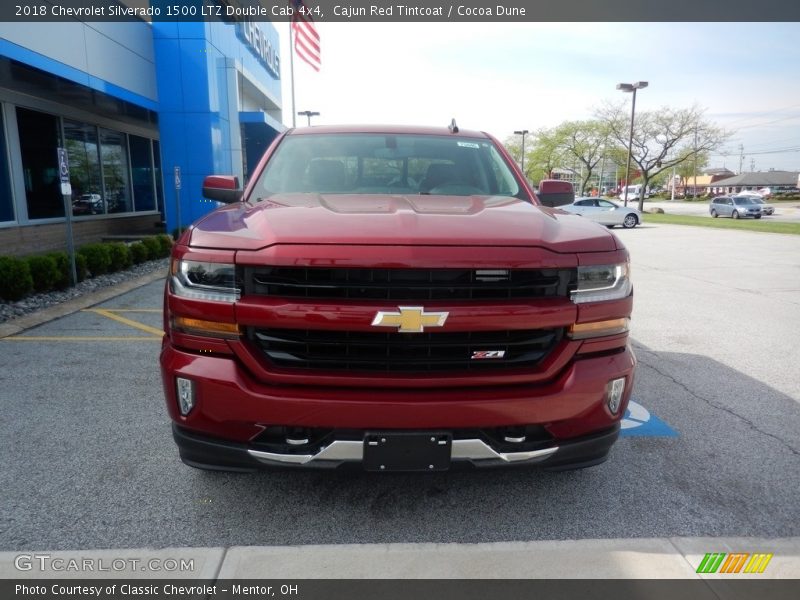 Cajun Red Tintcoat / Cocoa Dune 2018 Chevrolet Silverado 1500 LTZ Double Cab 4x4