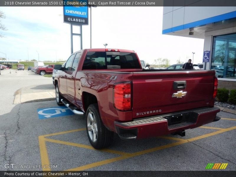Cajun Red Tintcoat / Cocoa Dune 2018 Chevrolet Silverado 1500 LTZ Double Cab 4x4