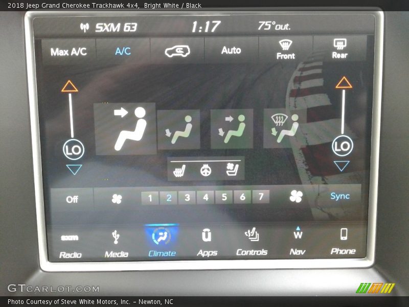 Controls of 2018 Grand Cherokee Trackhawk 4x4