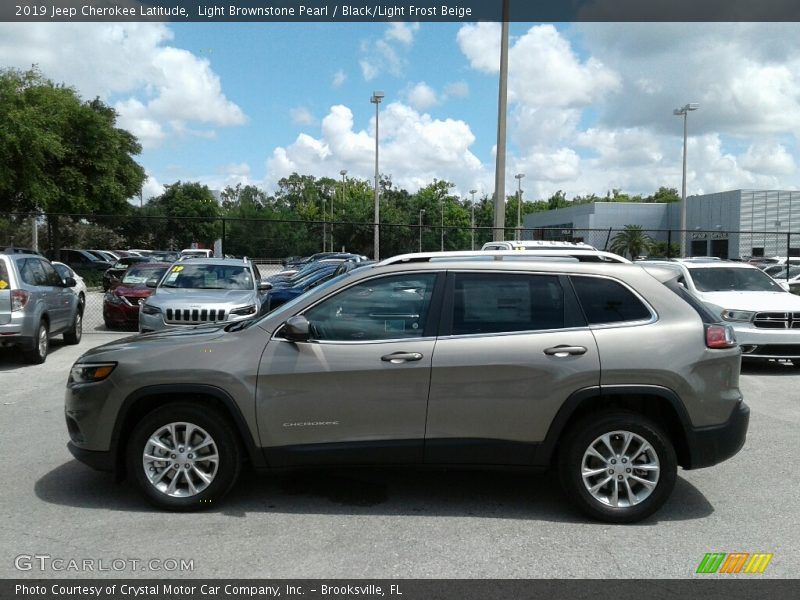 Light Brownstone Pearl / Black/Light Frost Beige 2019 Jeep Cherokee Latitude