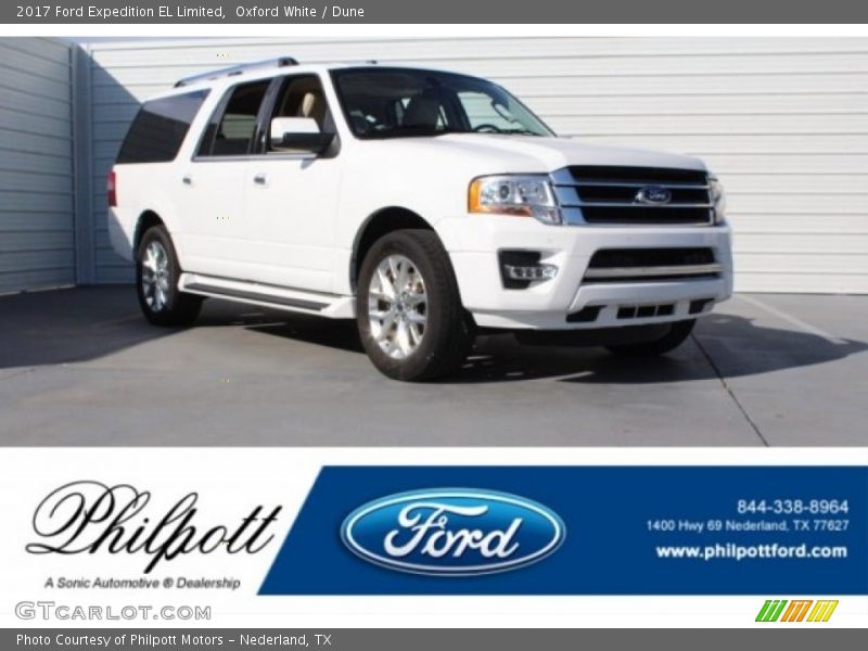 Oxford White / Dune 2017 Ford Expedition EL Limited