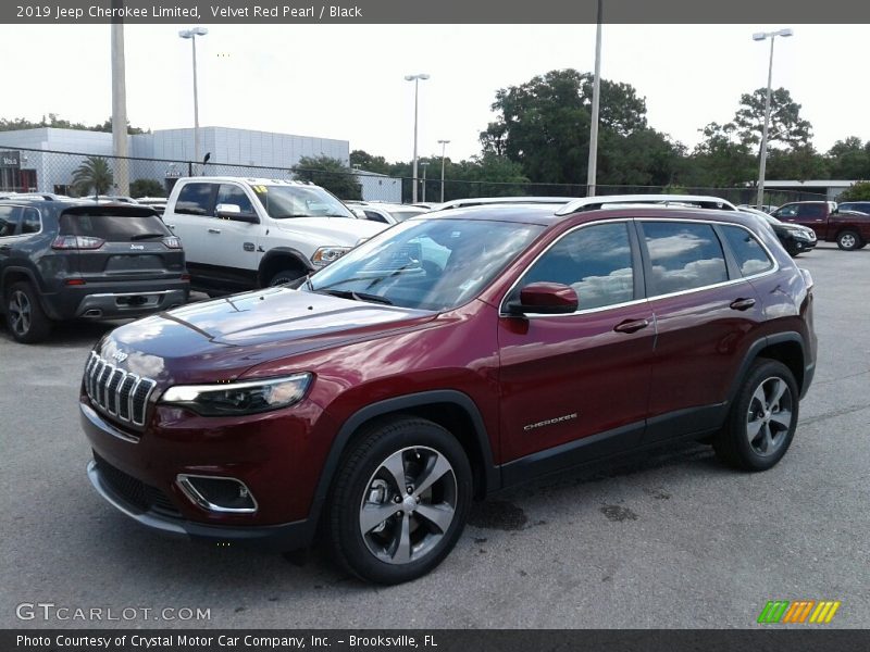 Velvet Red Pearl / Black 2019 Jeep Cherokee Limited