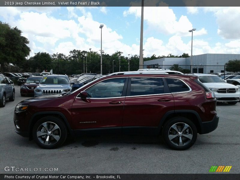 Velvet Red Pearl / Black 2019 Jeep Cherokee Limited