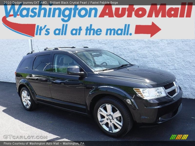 Brilliant Black Crystal Pearl / Pastel Pebble Beige 2010 Dodge Journey SXT AWD