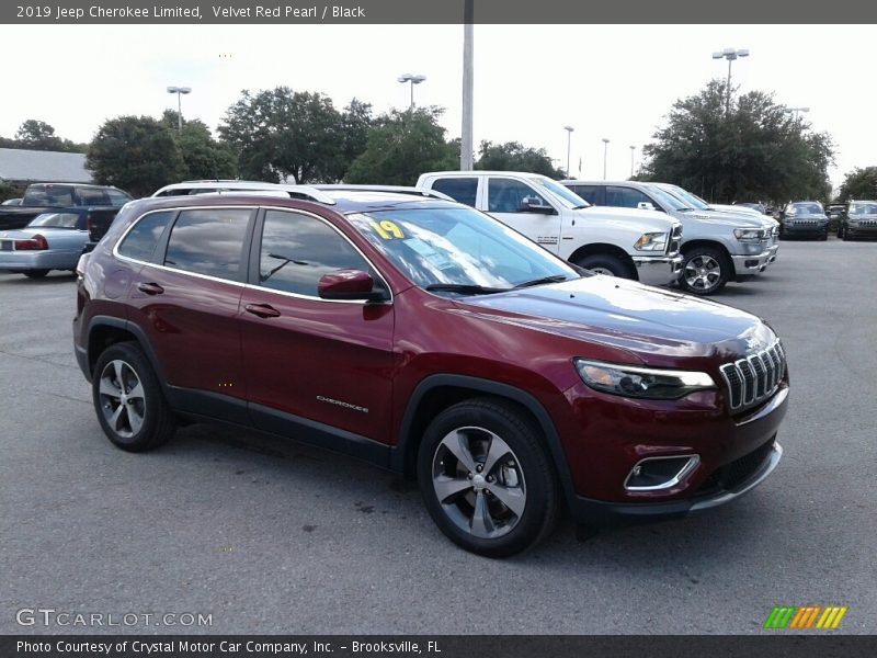 Velvet Red Pearl / Black 2019 Jeep Cherokee Limited