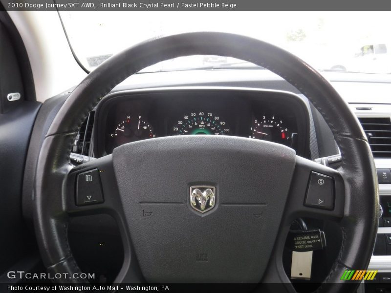 Brilliant Black Crystal Pearl / Pastel Pebble Beige 2010 Dodge Journey SXT AWD