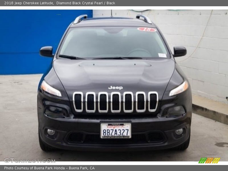 Diamond Black Crystal Pearl / Black 2018 Jeep Cherokee Latitude