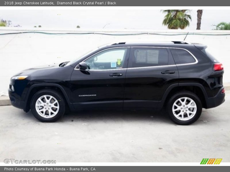 Diamond Black Crystal Pearl / Black 2018 Jeep Cherokee Latitude