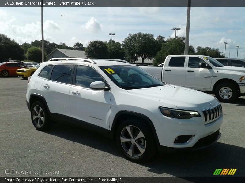 Bright White / Black 2019 Jeep Cherokee Limited