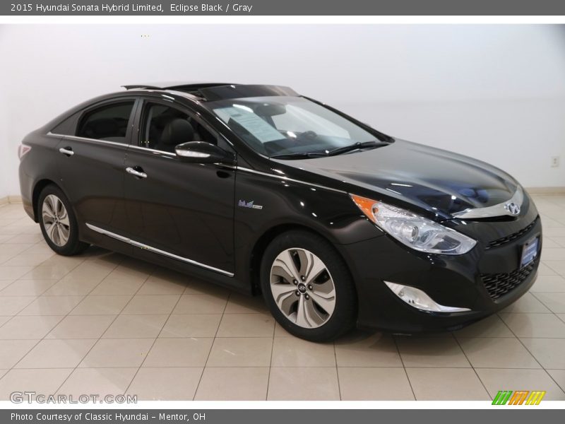 Eclipse Black / Gray 2015 Hyundai Sonata Hybrid Limited