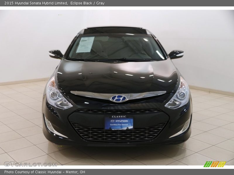 Eclipse Black / Gray 2015 Hyundai Sonata Hybrid Limited