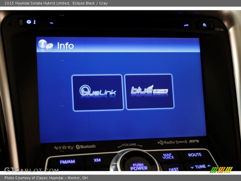 Eclipse Black / Gray 2015 Hyundai Sonata Hybrid Limited
