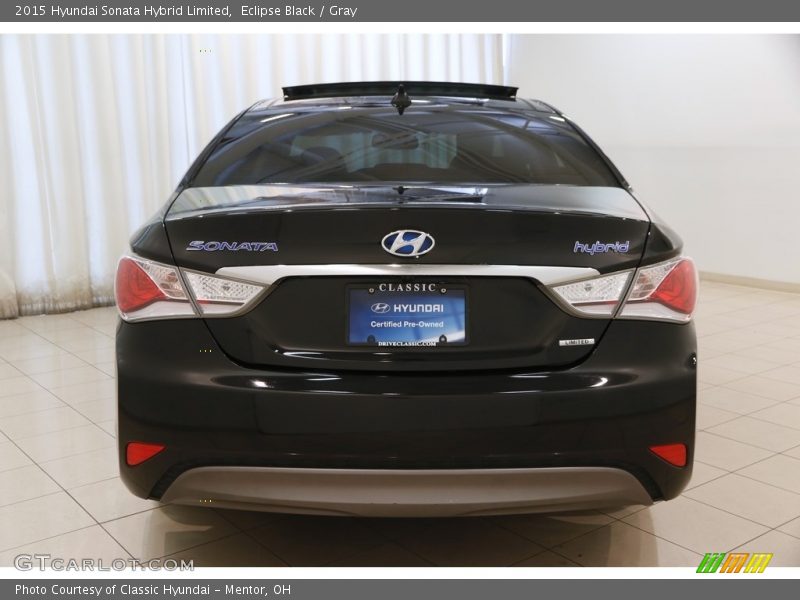 Eclipse Black / Gray 2015 Hyundai Sonata Hybrid Limited