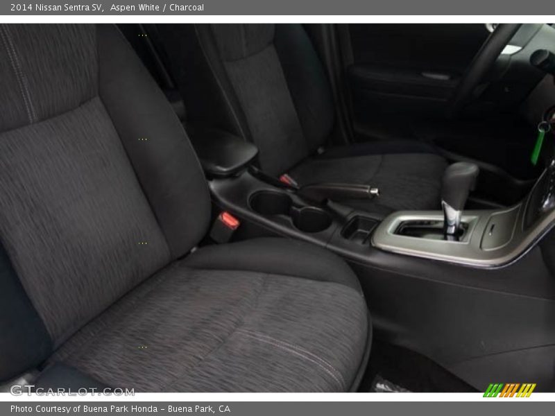 Aspen White / Charcoal 2014 Nissan Sentra SV