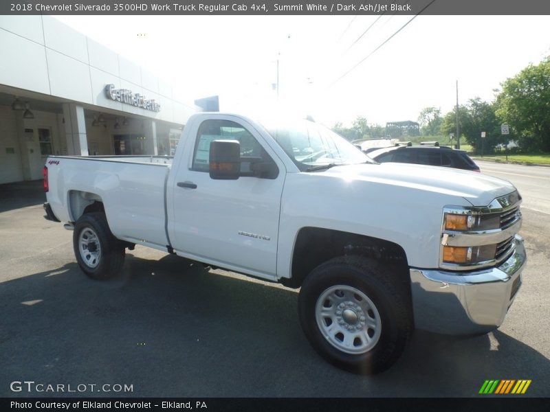 Summit White / Dark Ash/Jet Black 2018 Chevrolet Silverado 3500HD Work Truck Regular Cab 4x4