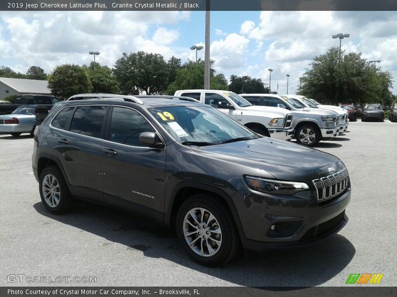 Granite Crystal Metallic / Black 2019 Jeep Cherokee Latitude Plus