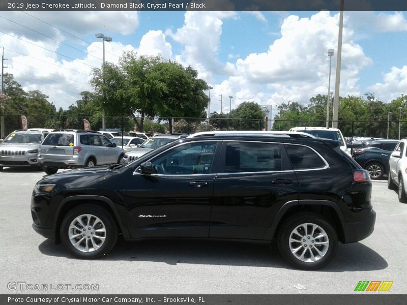 Diamond Black Crystal Pearl / Black 2019 Jeep Cherokee Latitude