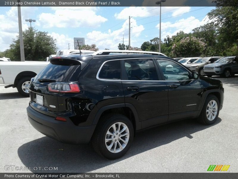 Diamond Black Crystal Pearl / Black 2019 Jeep Cherokee Latitude