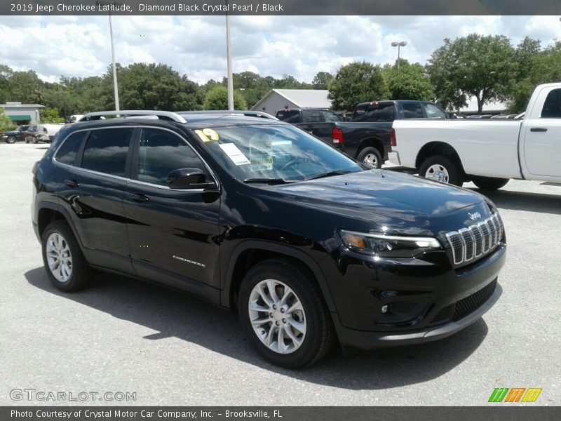 Diamond Black Crystal Pearl / Black 2019 Jeep Cherokee Latitude
