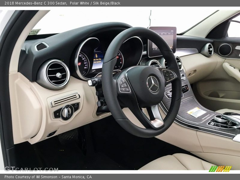 Polar White / Silk Beige/Black 2018 Mercedes-Benz C 300 Sedan
