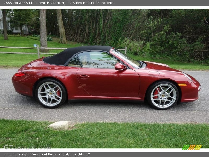 Ruby Red Metallic / Sand Beige 2009 Porsche 911 Carrera 4S Cabriolet