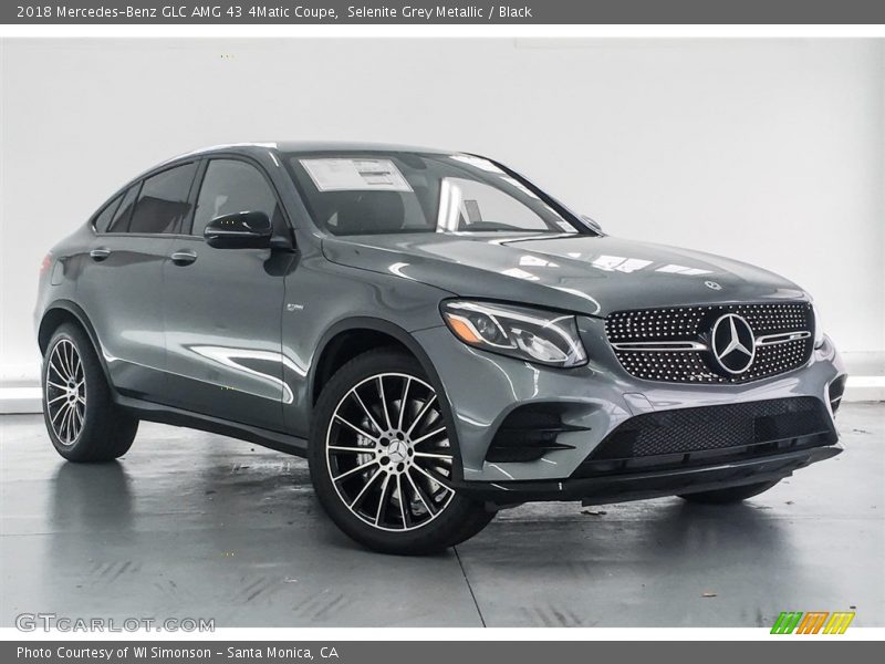 Selenite Grey Metallic / Black 2018 Mercedes-Benz GLC AMG 43 4Matic Coupe