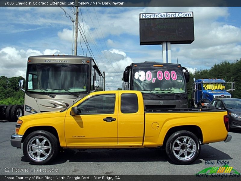 Yellow / Very Dark Pewter 2005 Chevrolet Colorado Extended Cab