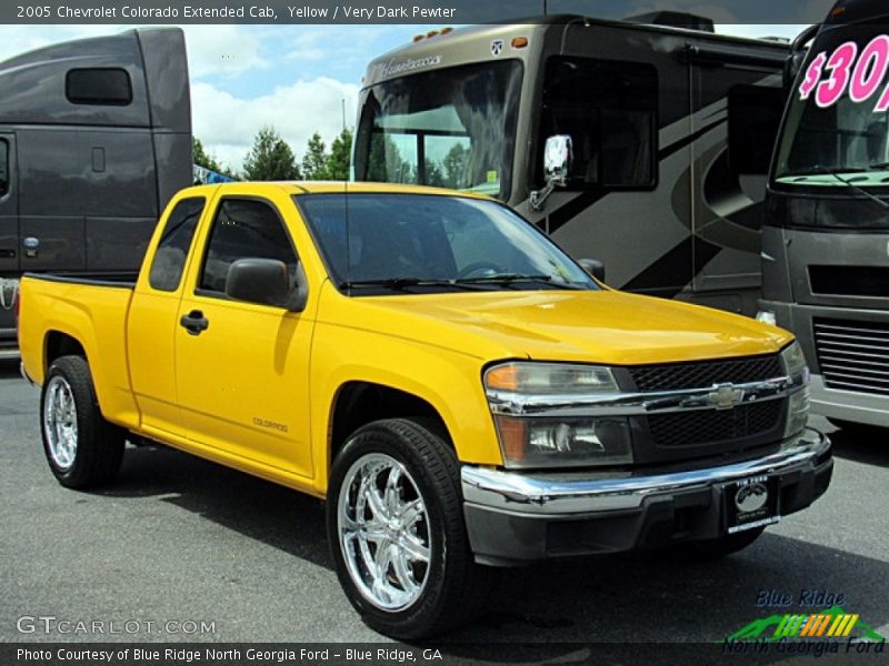 Yellow / Very Dark Pewter 2005 Chevrolet Colorado Extended Cab