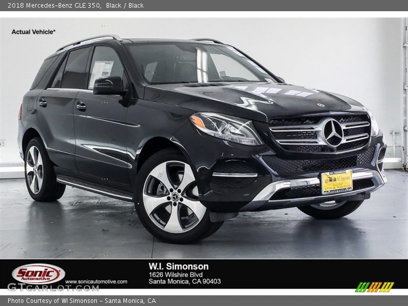 Black / Black 2018 Mercedes-Benz GLE 350