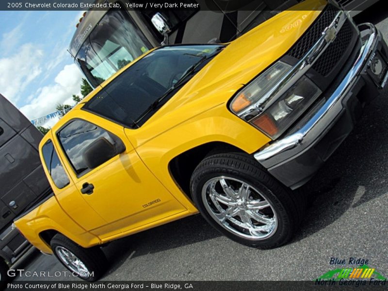 Yellow / Very Dark Pewter 2005 Chevrolet Colorado Extended Cab