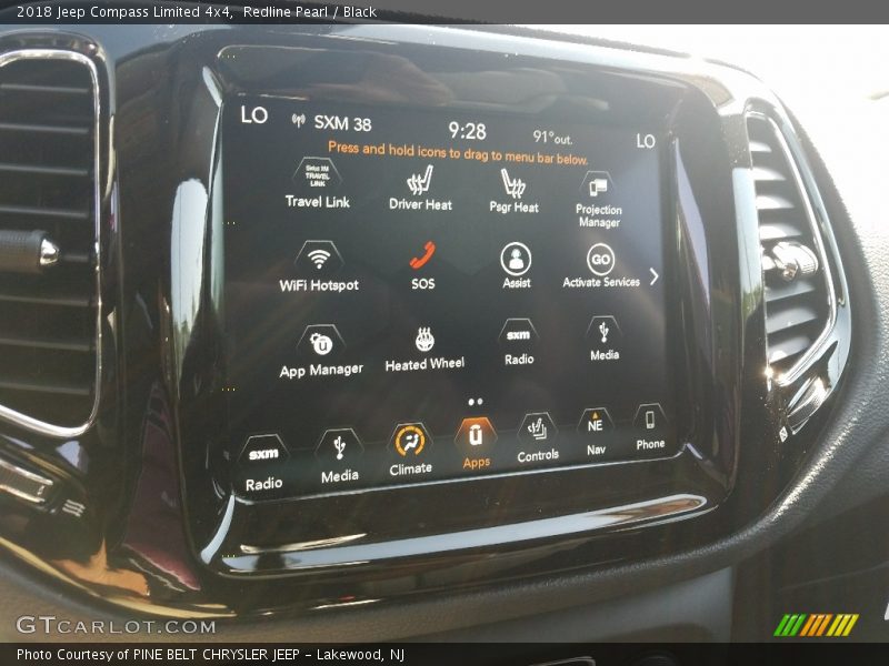 Redline Pearl / Black 2018 Jeep Compass Limited 4x4