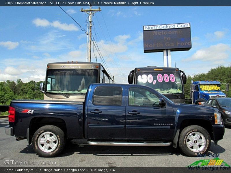 Blue Granite Metallic / Light Titanium 2009 Chevrolet Silverado 1500 LTZ Crew Cab 4x4