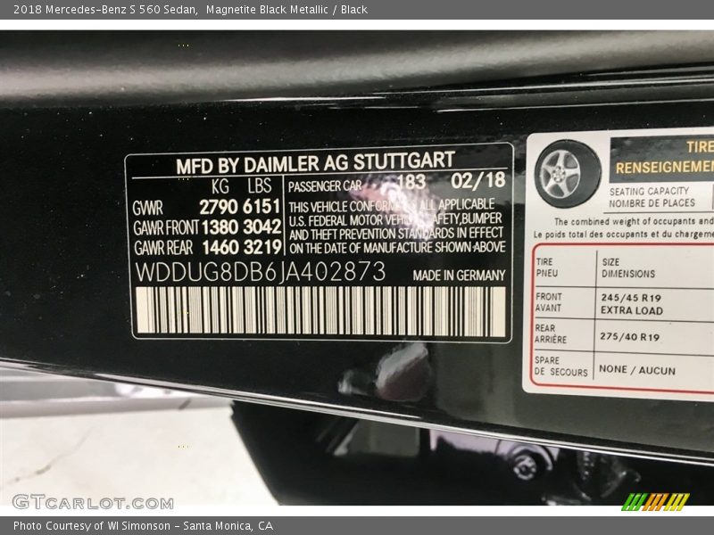 Magnetite Black Metallic / Black 2018 Mercedes-Benz S 560 Sedan