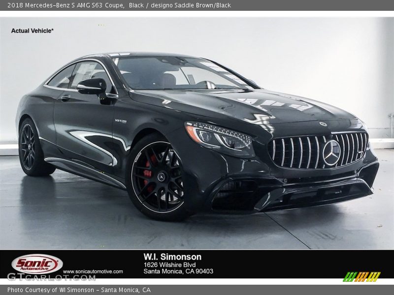 Black / designo Saddle Brown/Black 2018 Mercedes-Benz S AMG S63 Coupe