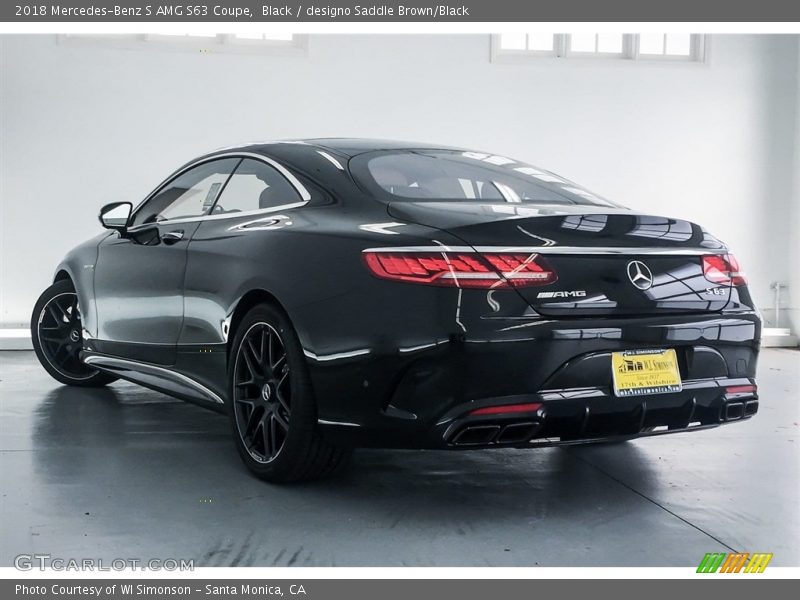 Black / designo Saddle Brown/Black 2018 Mercedes-Benz S AMG S63 Coupe