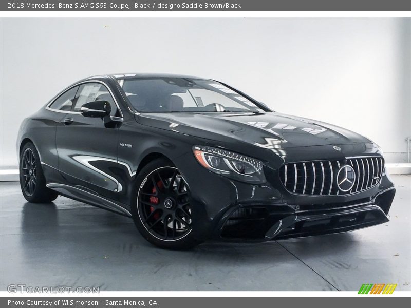 Black / designo Saddle Brown/Black 2018 Mercedes-Benz S AMG S63 Coupe