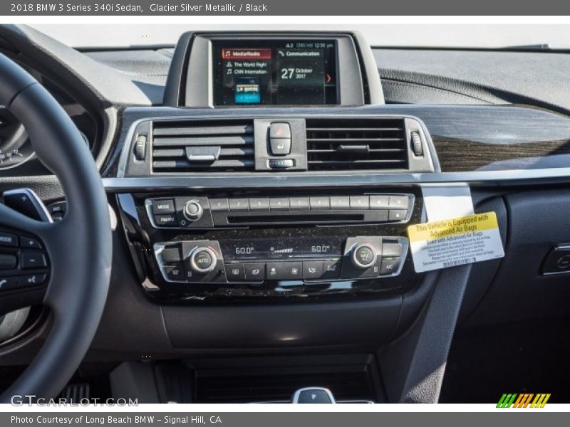 Glacier Silver Metallic / Black 2018 BMW 3 Series 340i Sedan