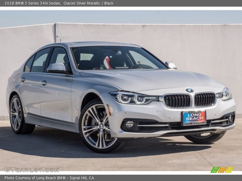 Glacier Silver Metallic / Black 2018 BMW 3 Series 340i Sedan