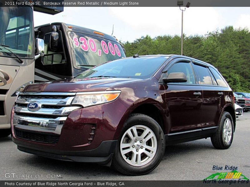 Bordeaux Reserve Red Metallic / Medium Light Stone 2011 Ford Edge SE