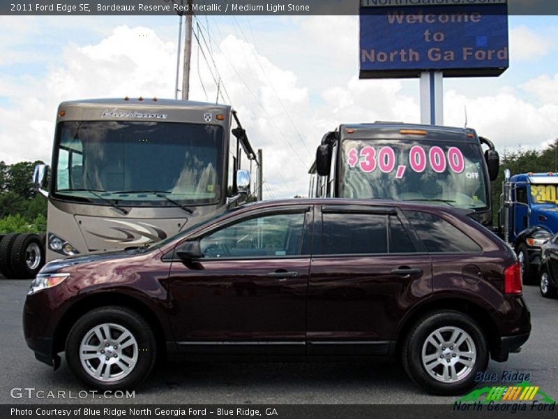 Bordeaux Reserve Red Metallic / Medium Light Stone 2011 Ford Edge SE