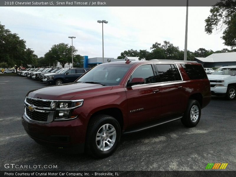 Siren Red Tintcoat / Jet Black 2018 Chevrolet Suburban LS